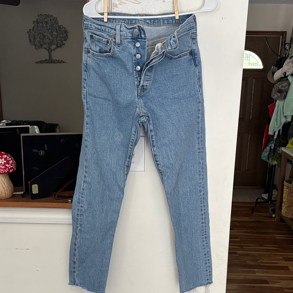 Levi's Light Blue Ankle Jeans